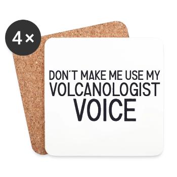 Volcanologist Voice Volcanology - Coasters (set of 4) - white - Front