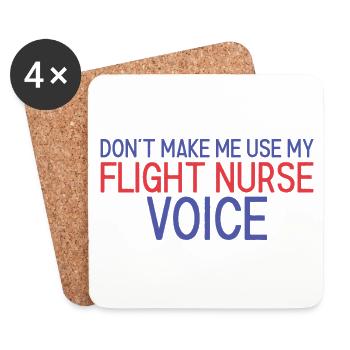 Flight Nurse Voice Air Rescue - Coasters (set of 4) - white - Front