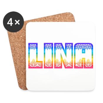 Lina Regenbogen - Untersetzer (4er-Set) - Weiß - Vorne