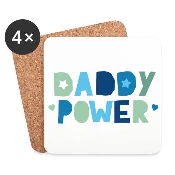 Le pouvoir du papa - Dessous de verre (lot de 4) - blanc - Devant