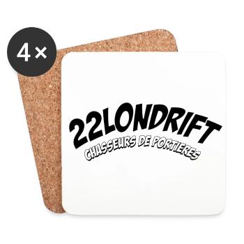 chasseur 2 portières - Dessous de verre (lot de 4) - blanc - Devant