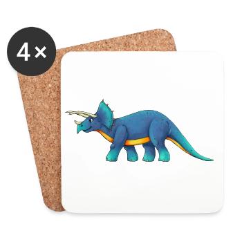 Triceratops - Coasters (set of 4) - white - Front