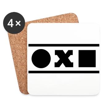 Tattoo Zeichen Abstrakt Muster OXD Geschenk - Untersetzer (4er-Set) - Weiß - Vorne