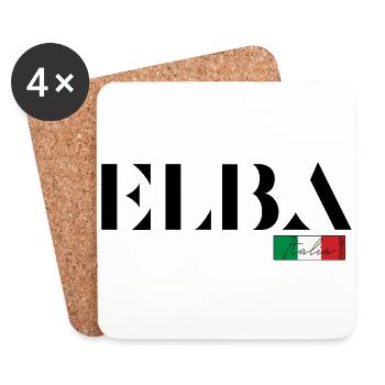 ELBA ITALIA ITALY TRAVEL HOLIDAY ISLAND (b) - Coasters (set of 4) - white - Front