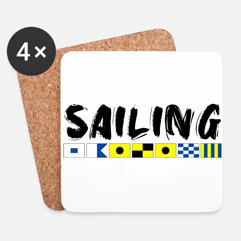 Flag code - Coasters (set of 4) - white