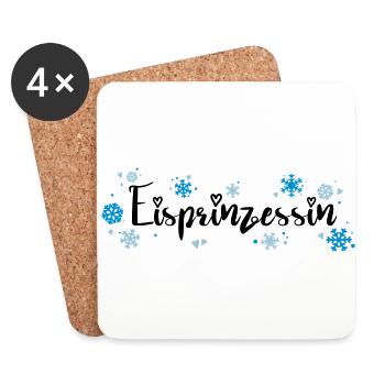 Princesse de glace - Dessous de verre (lot de 4) - blanc - Devant