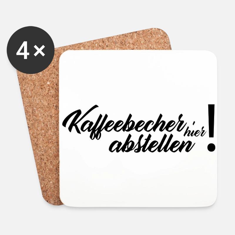Untersetzer Kaffeebecher Büro Kaffee - Untersetzer (4er-Set) - Weiß
