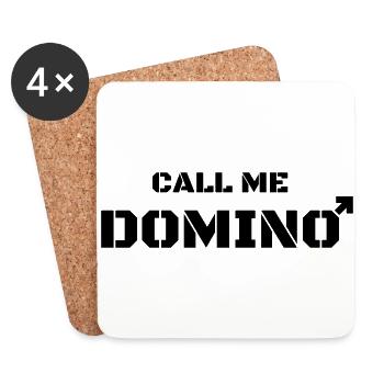 Appelez-moi Dominoes, pas dominatrice - Dessous de verre (lot de 4) - blanc - Devant