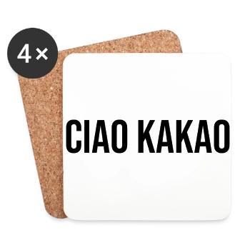 Ciao Kaka - Untersetzer (4er-Set) - Weiß - Vorne