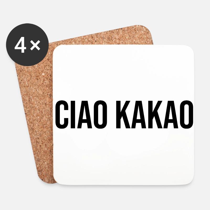 Ciao Kaka - Untersetzer (4er-Set) - Weiß