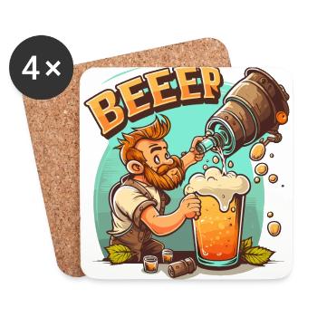 Bier - Coasters (set of 4) - white - Front