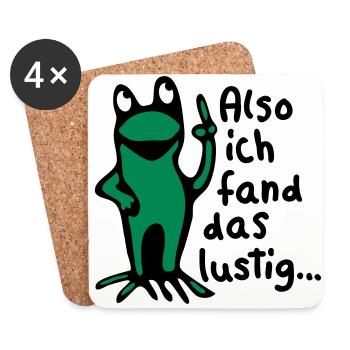 Frog + spell - Coasters (set of 4) - white - Front