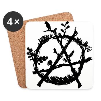 green anarchy eco - Untersetzer (4er-Set) - Weiß - Vorne