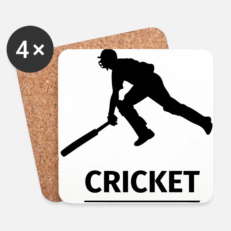 Cricket - Untersetzer (4er-Set) - Weiß