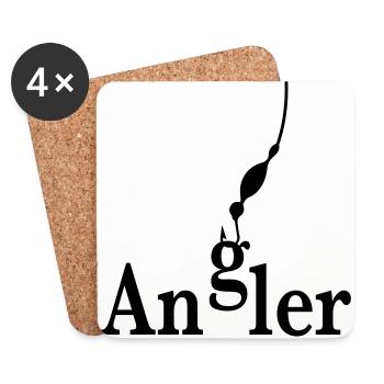 Angler - Untersetzer (4er-Set) - Weiß - Vorne