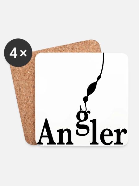 Angler - Untersetzer (4er-Set) - Weiß