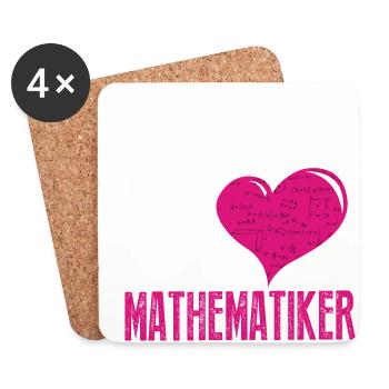 Diese Frau Liebt ihren Mathematiker - Untersetzer (4er-Set) - Weiß - Vorne