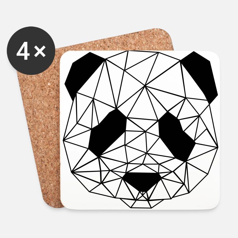 Panda - Coasters (set of 4) - white