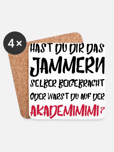 Akademimimi Spruch Geschenk Witzig - Untersetzer (4er-Set) - Weiß