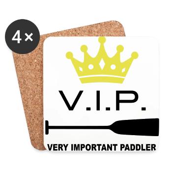 VIP Very Important canot de bateau dragon pagayeur 2c - Dessous de verre (lot de 4) - blanc - Devant