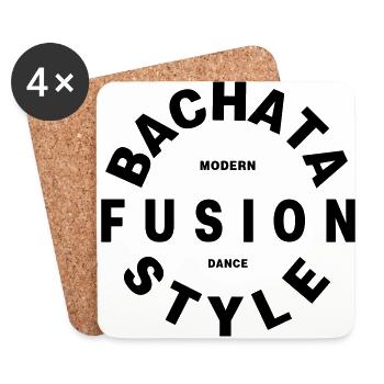 Bachata Fusion Style - Bachata Danse shirt - Dessous de verre (lot de 4) - blanc - Devant