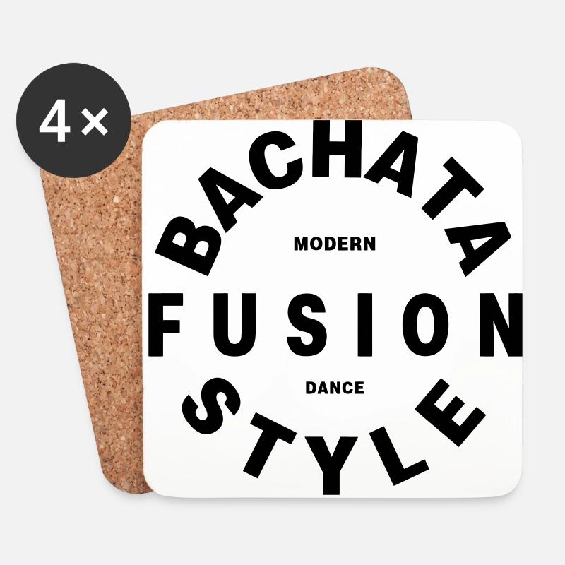 Bachata Fusion Style - Bachata Dance Shirt - Untersetzer (4er-Set) - Weiß