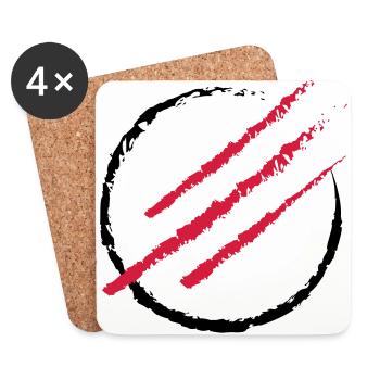 Scratch the Circle - Coasters (set of 4) - white - Front