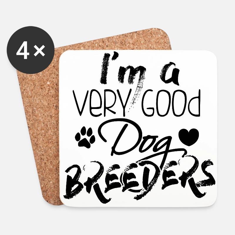 Hundezüchter - Untersetzer (4er-Set) - Weiß