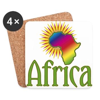 Afrika Kontinent Wildnis Safari Roots Reggae Music - Untersetzer (4er-Set) - Weiß - Vorne
