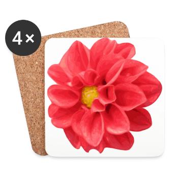 flower - Coasters (set of 4) - white - Front