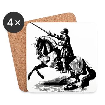 épée épée de chevalier chevalier armor118 - Dessous de verre (lot de 4) - blanc - Devant