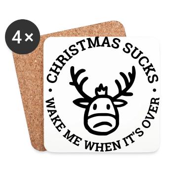 Christmas Sucks - Coasters (set of 4) - white - Front