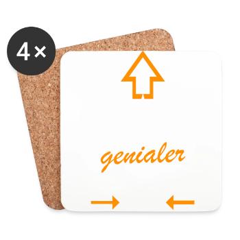 GENIALER Trainer - Untersetzer (4er-Set) - Weiß - Vorne