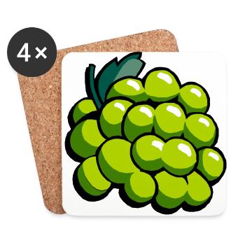 Cépages - Dessous de verre (lot de 4) - blanc - Devant