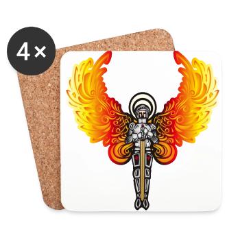 Feuer Engel - Untersetzer (4er-Set) - Weiß - Vorne