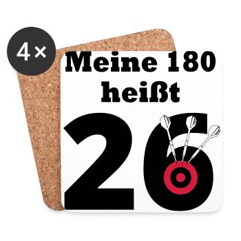 Meine180 heißt 26 - Untersetzer (4er-Set) - Weiß - Vorne
