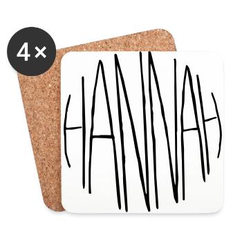 Hannah Geschenk - Untersetzer (4er-Set) - Weiß - Vorne