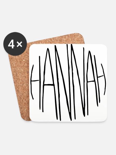 Hannah Geschenk - Untersetzer (4er-Set) - Weiß