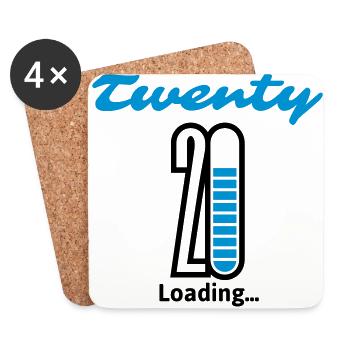 Twenty Loading... - Untersetzer (4er-Set) - Weiß - Vorne