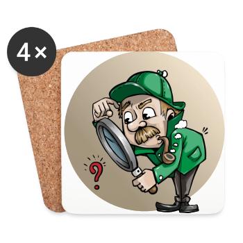 Detectiv - Untersetzer (4er-Set) - Weiß - Vorne