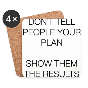 Motivation für alle - Untersetzer (4er-Set) - Weiß - Vorne