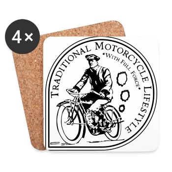 Traditional Motorcycle Lifestyle - Dessous de verre (lot de 4) - blanc - Devant