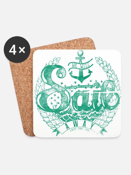 Sail away2 - Coasters (set of 4) - white