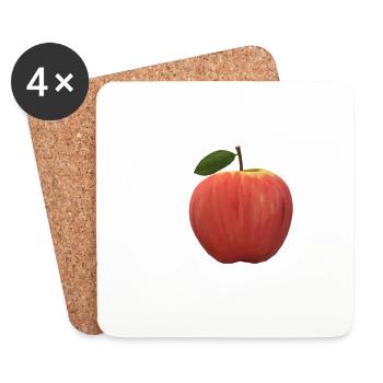 Apfel - Untersetzer (4er-Set) - Weiß - Vorne