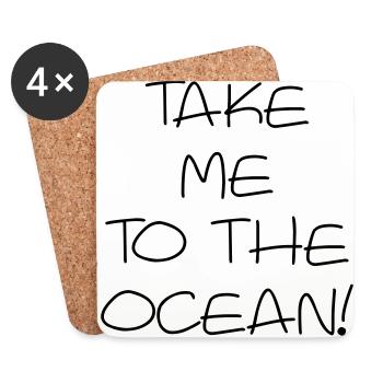 Take me to the Ocean - Untersetzer (4er-Set) - Weiß - Vorne