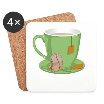 Tea Time It's A Tea Shirt - Coasters (set of 4) - white - Front
