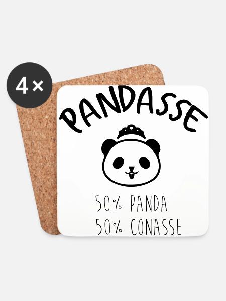 PANDASSE - Coasters (set of 4) - white
