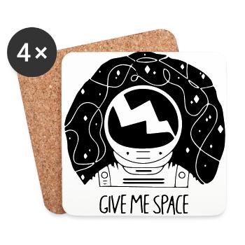 Give Me Space - Untersetzer (4er-Set) - Weiß - Vorne