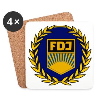 FDJ emblem - Coasters (set of 4) - white - Front