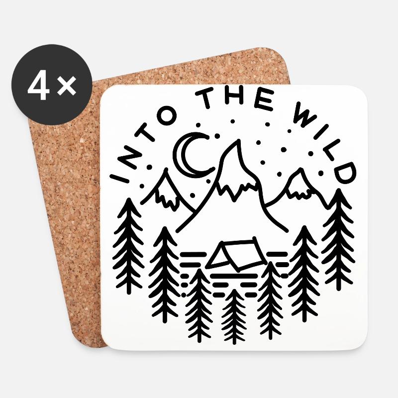 Into the wild - Untersetzer (4er-Set) - Weiß